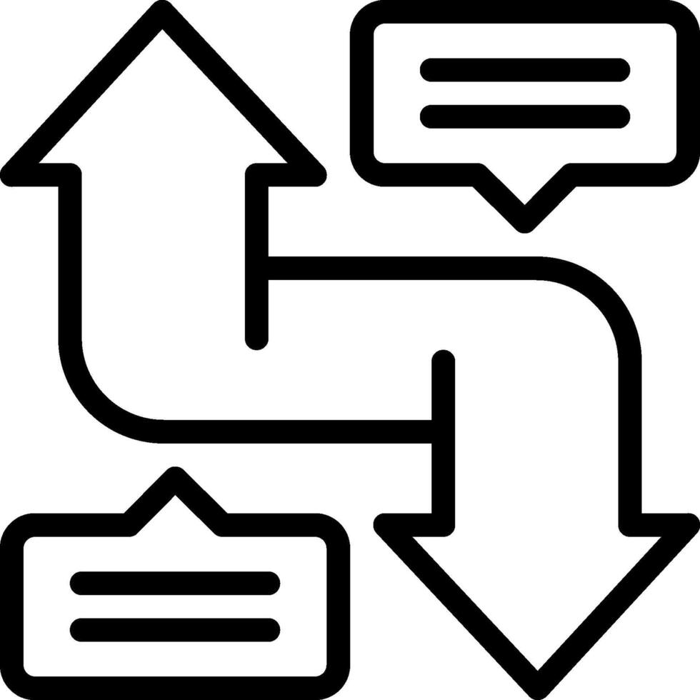 A black and white image of a three - way arrow vector