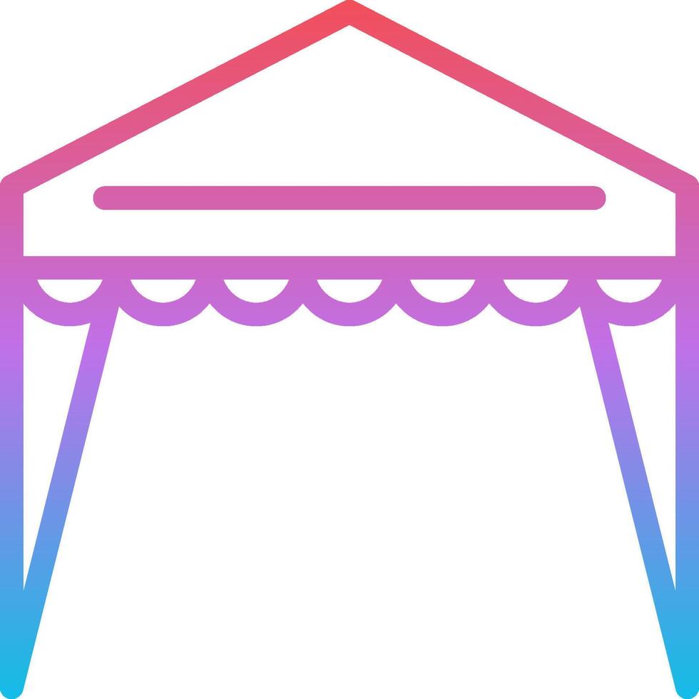 A colorful tent icon on a white background vector