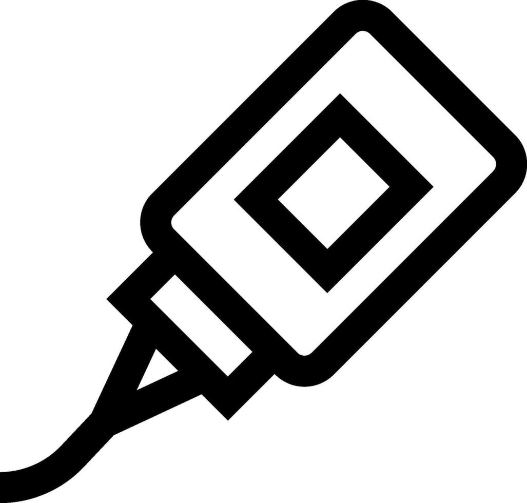 A black and white icon of a syringe vector