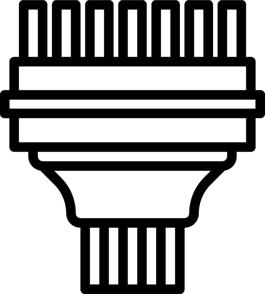 A black and white icon of a light bulb vector