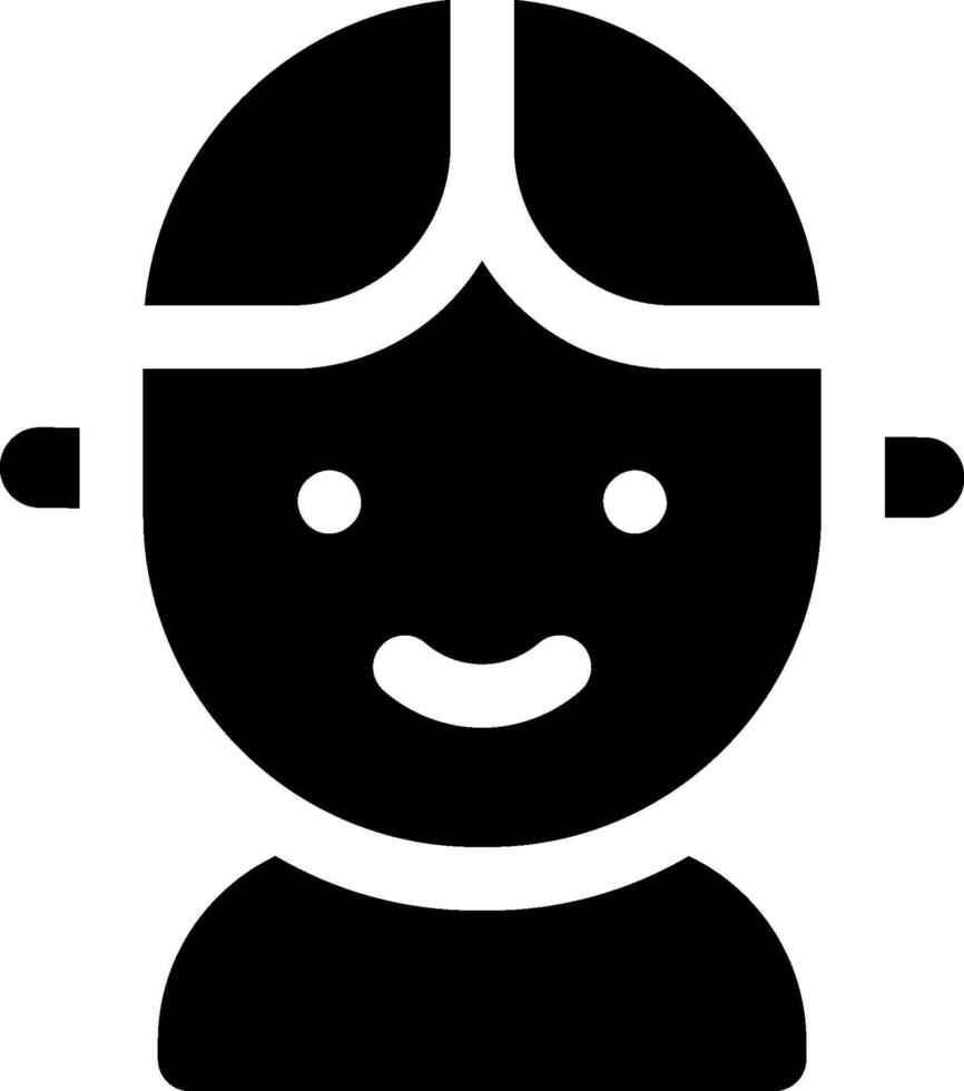A black and white icon of a person with a headband vector