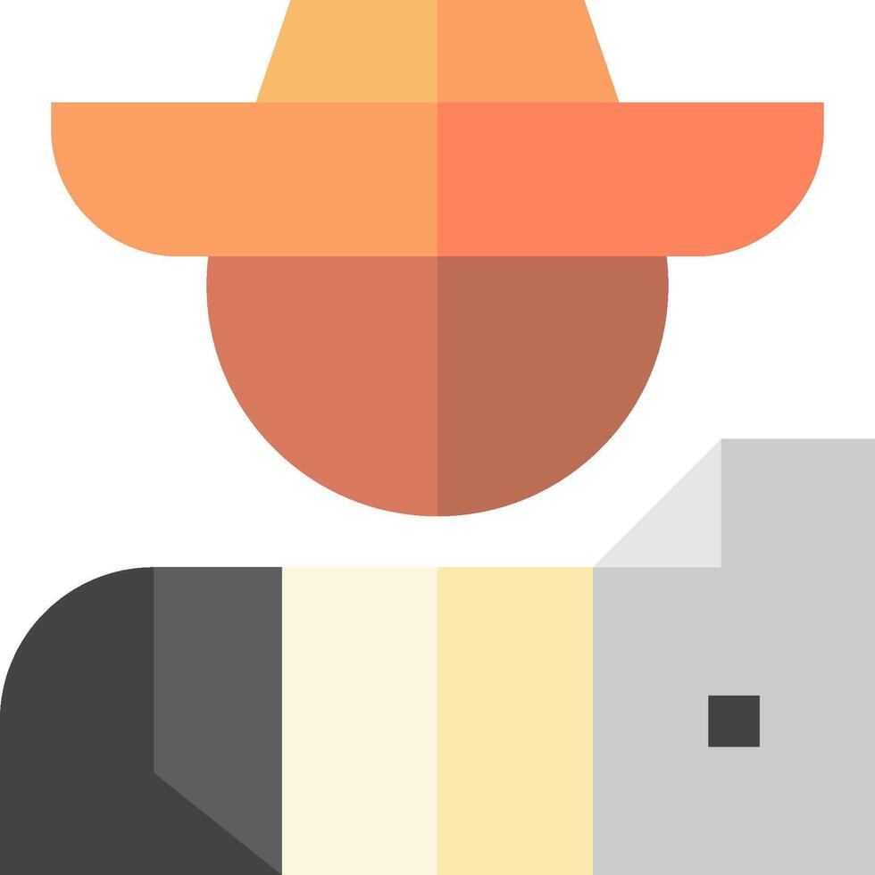 A man wearing a hat and holding a camera vector