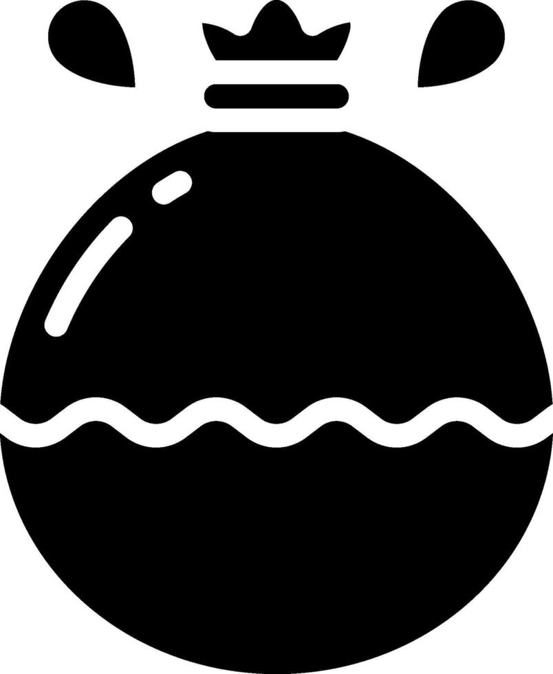 A black and white illustration of a bag with a crown vector