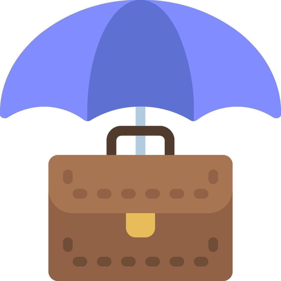 An umbrella and a briefcase vector