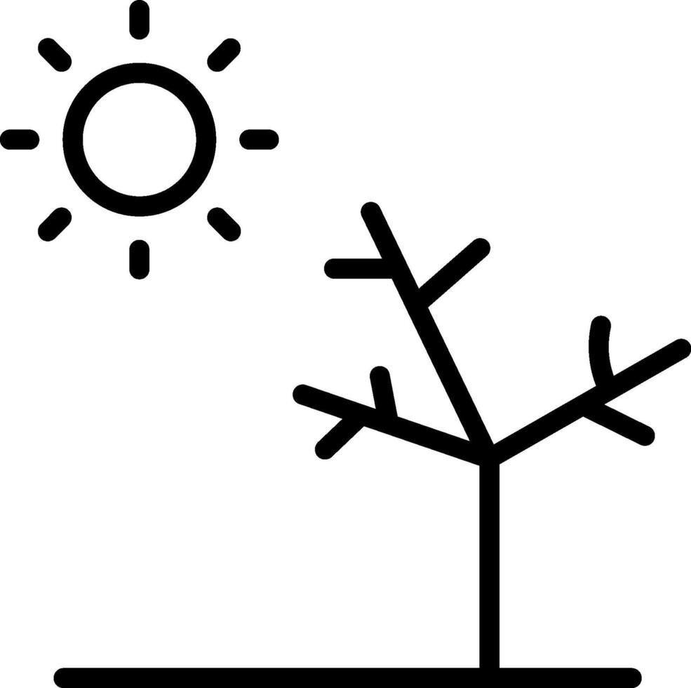A tree with sun and tree in the background vector