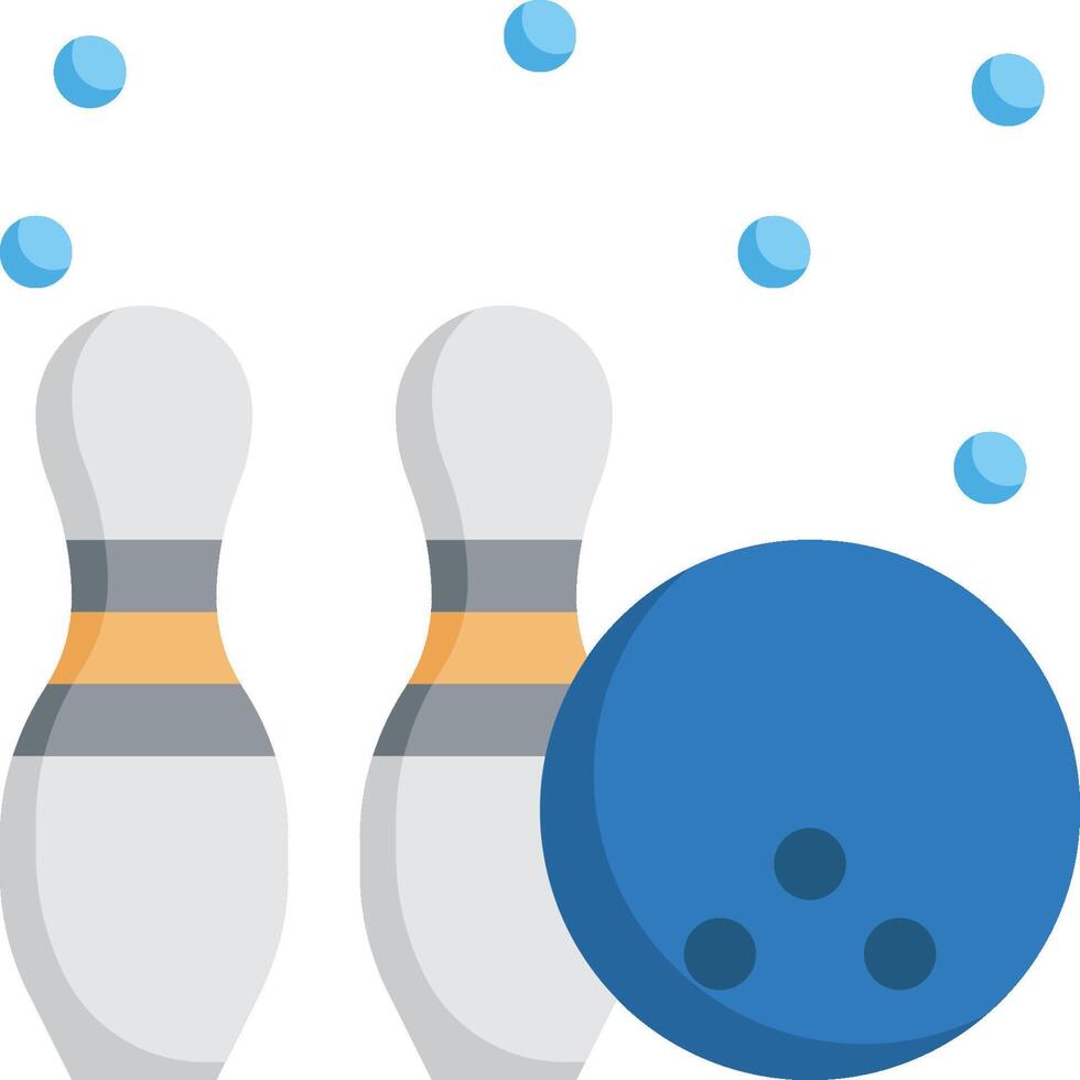 Bowling ball and pins on a white background vector