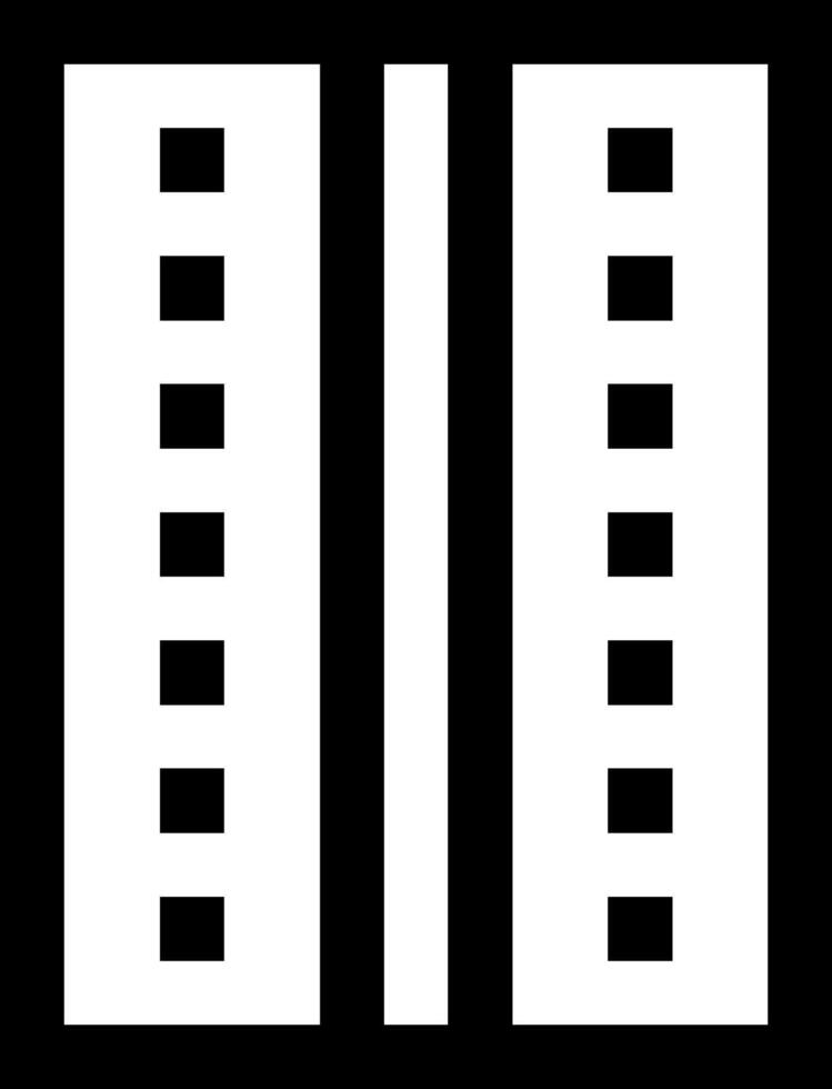 A black and white image of two film strips vector