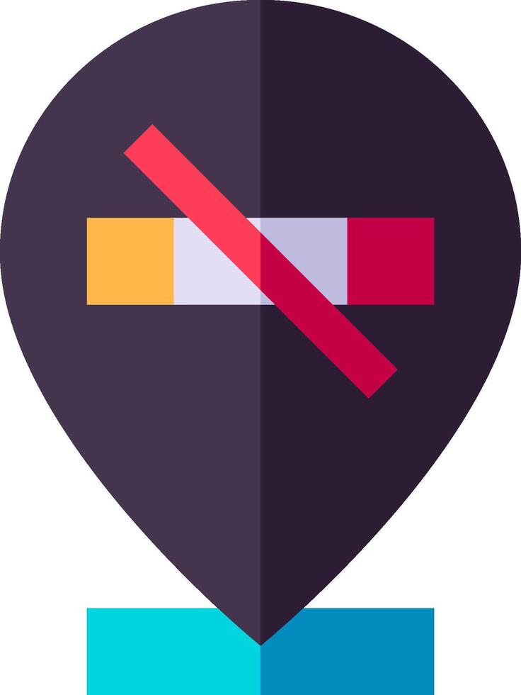 A no smoking sign with a cigarette in it vector
