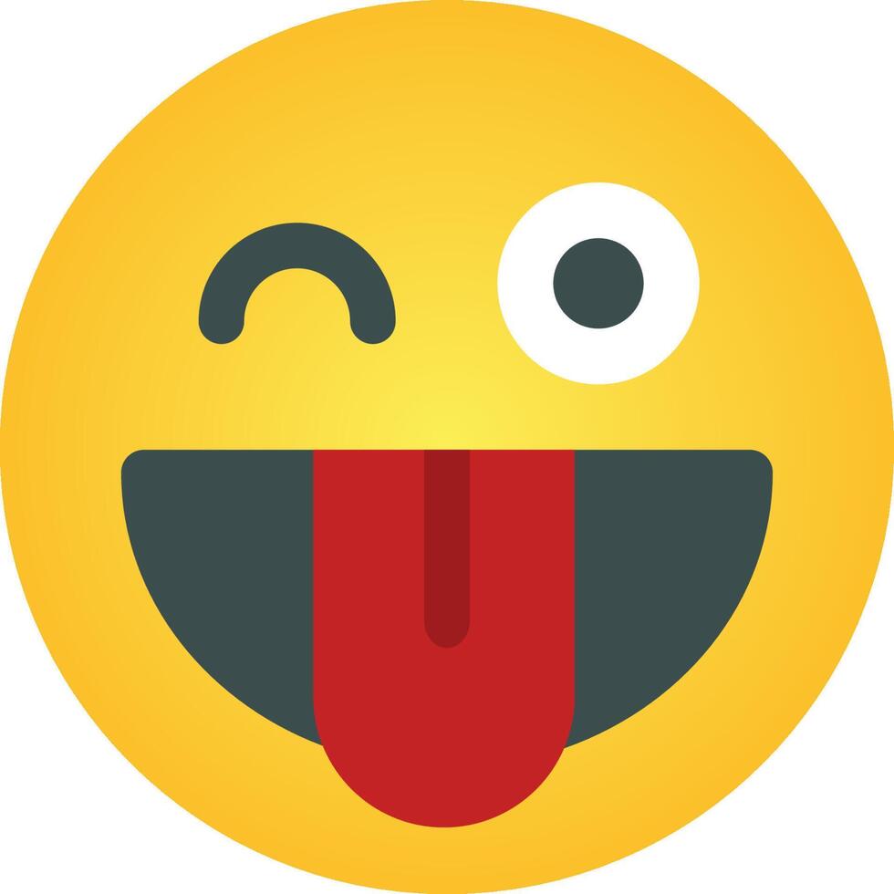 A yellow emoticion with a tongue sticking out vector