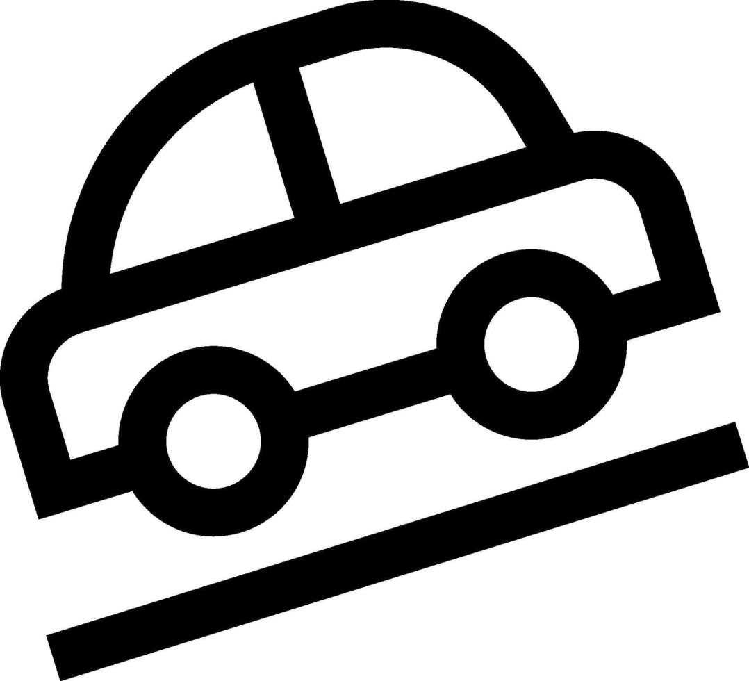 Car on a hill icon vector