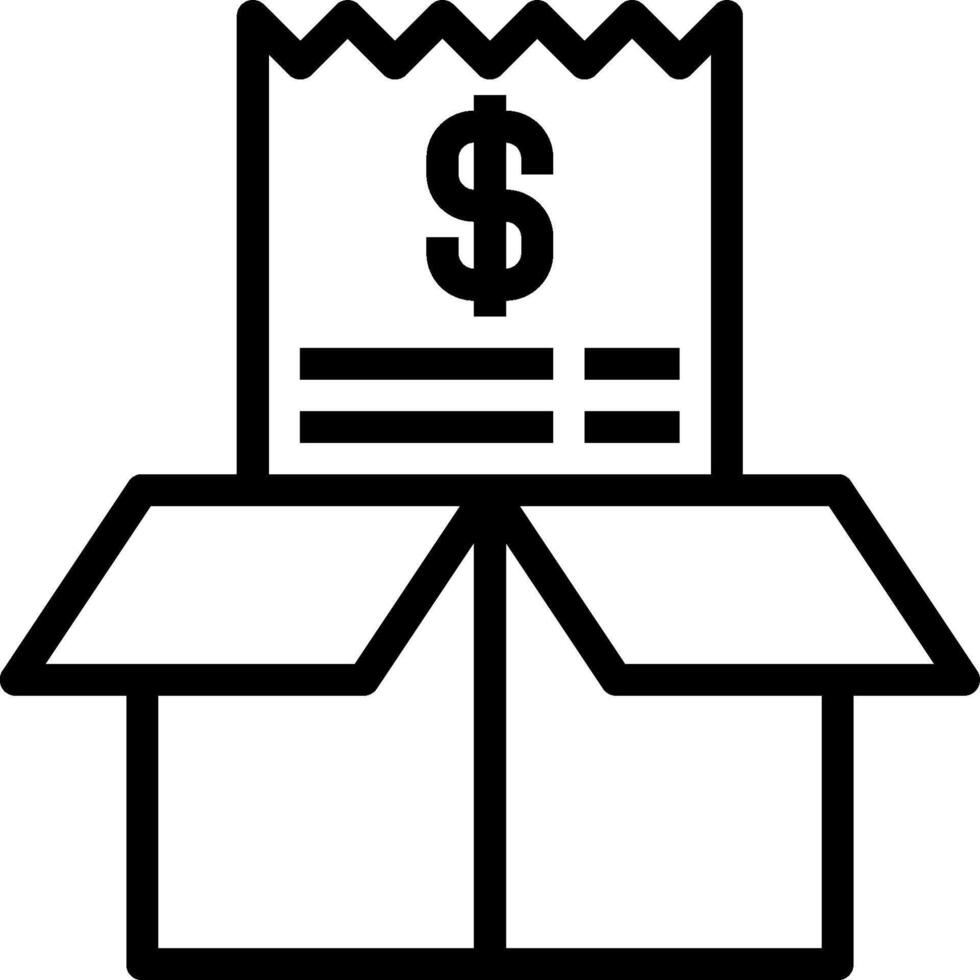 A box with a dollar sign on it vector