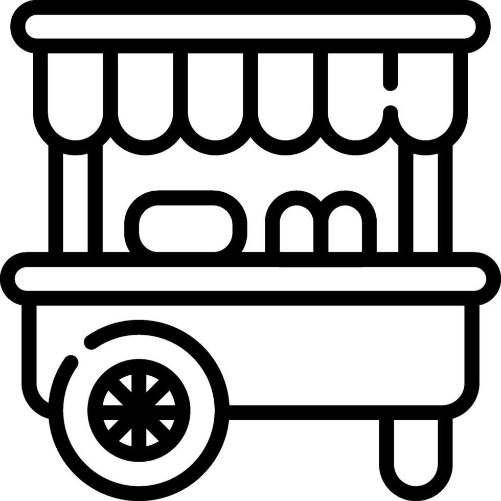 A food cart icon on a white background vector