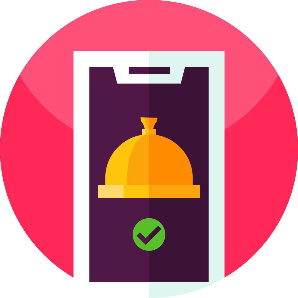 A phone with a bell on it and a check mark vector