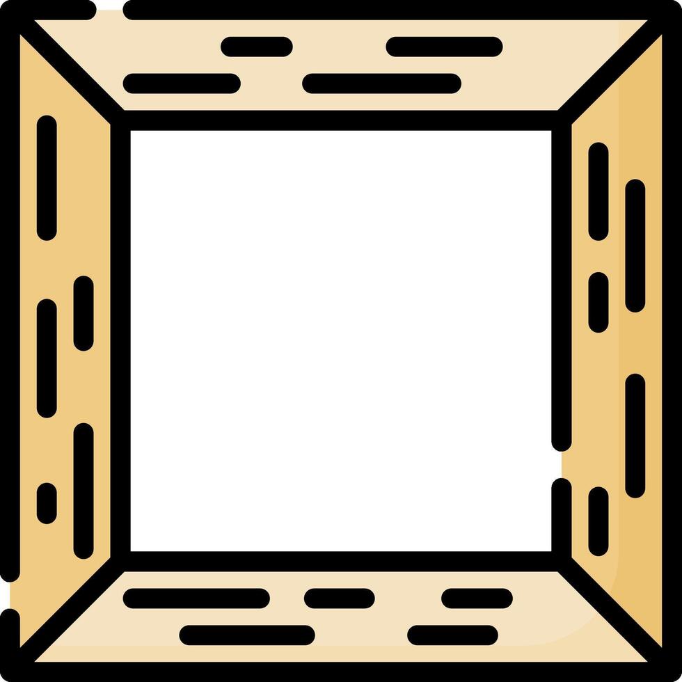 A wooden frame with a white background vector
