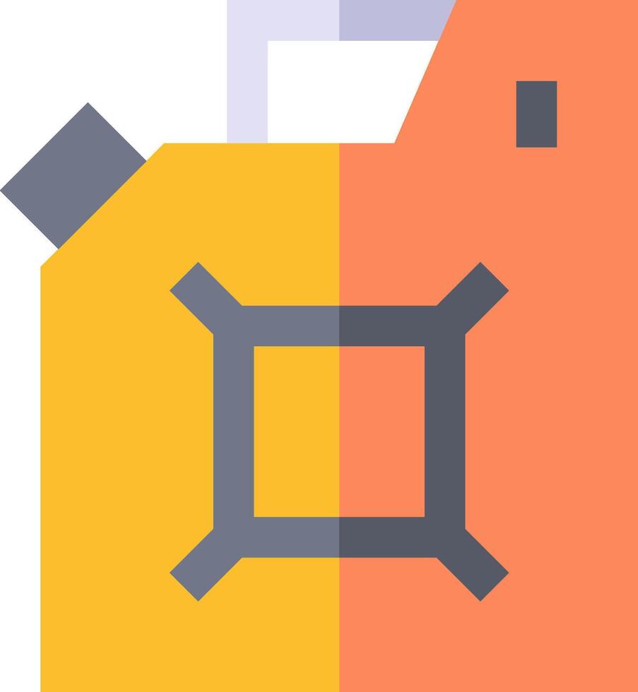 A gas can with a square shape on it vector