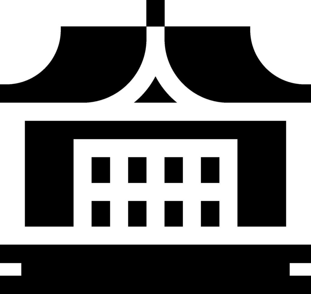 A black and white image of a building vector