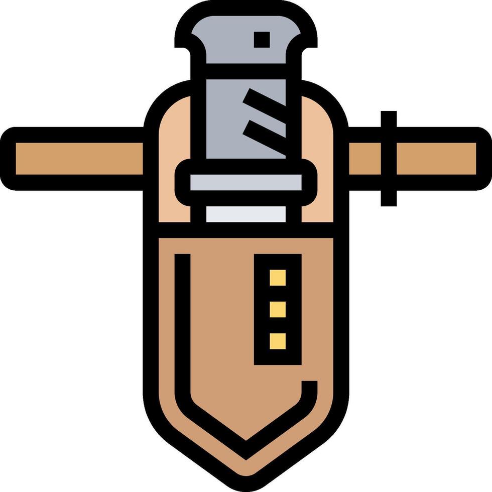 A tool with a knife on it vector