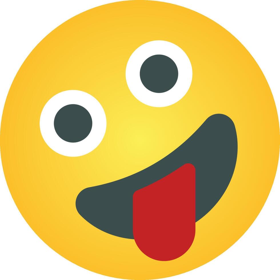 A yellow smiley face with a tongue sticking out vector