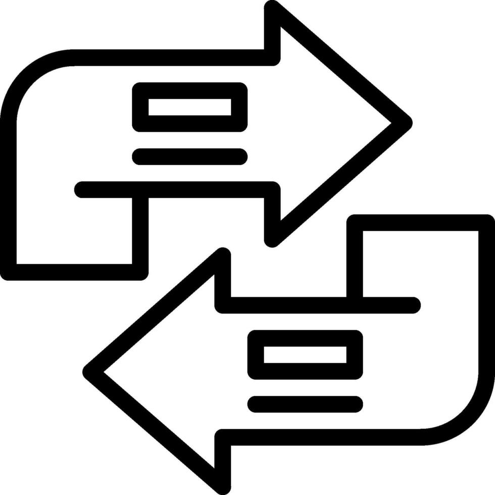 Two arrows pointing to each other in a line vector