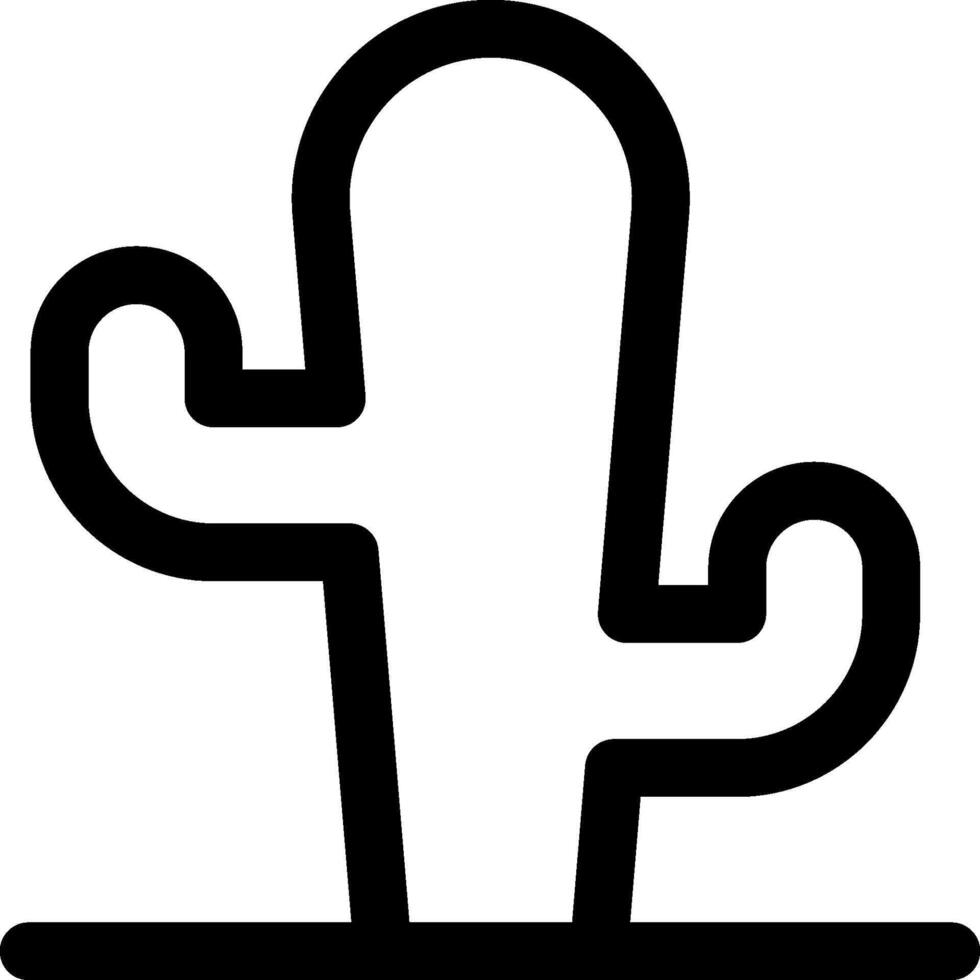 A cactus icon on a white background vector