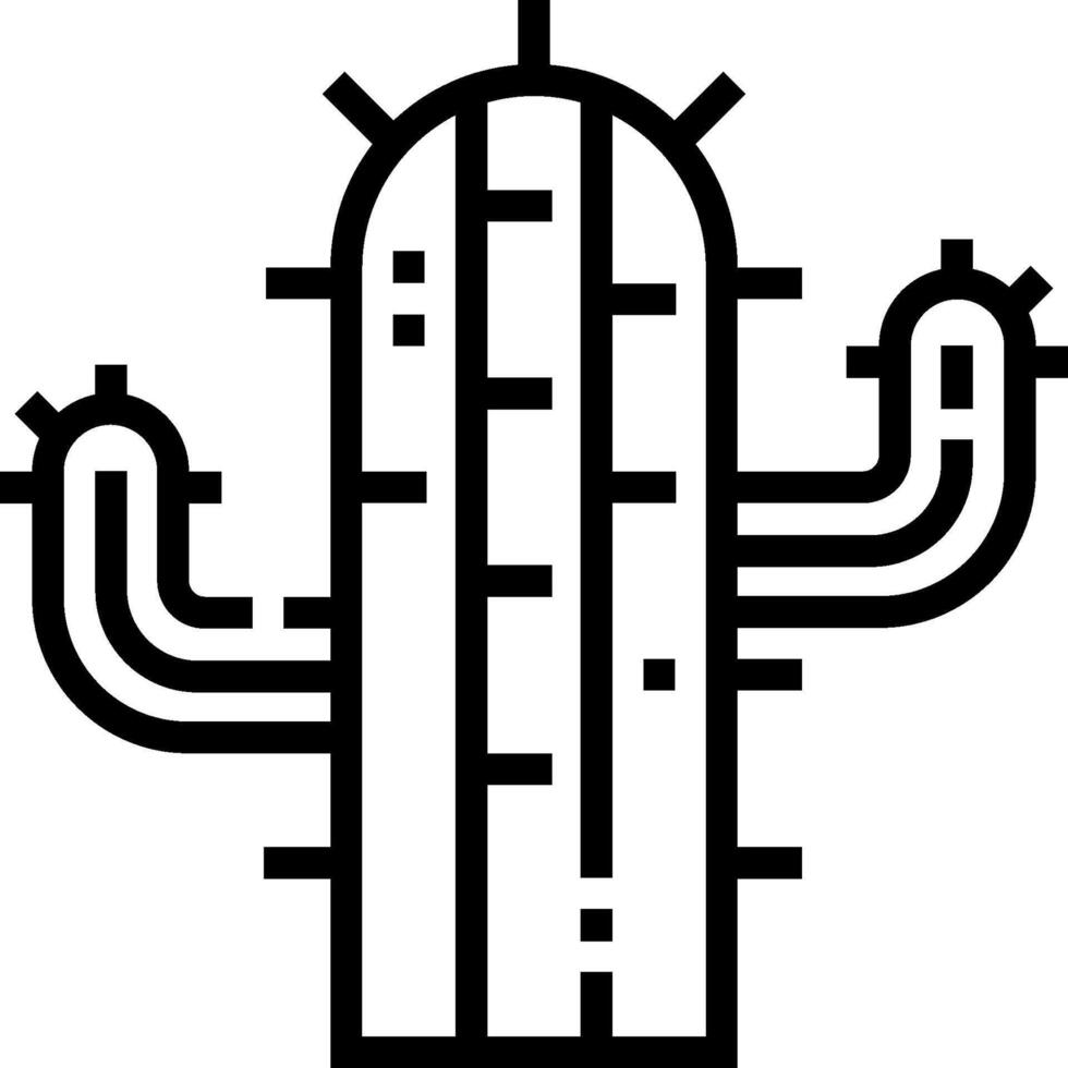 A cactus icon on a white background vector