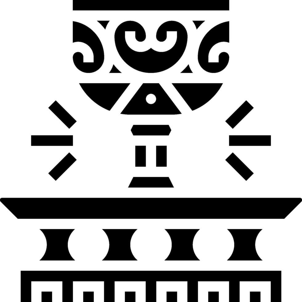 A black and white logo of a cup and a column vector
