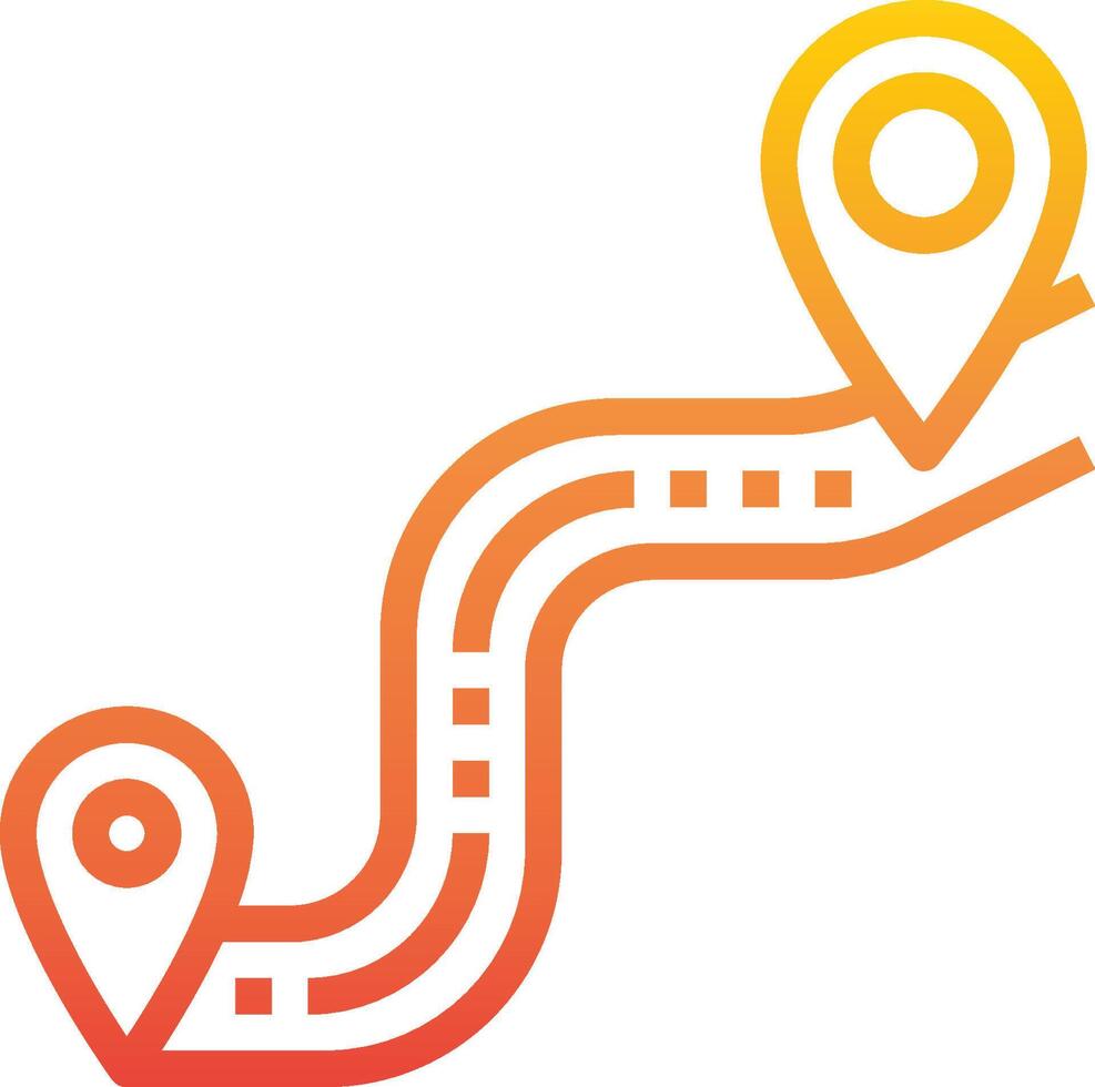 A map with a pin pointing to a location vector