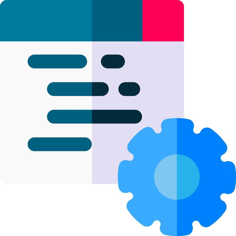 A gear wheel and a calendar icon vector