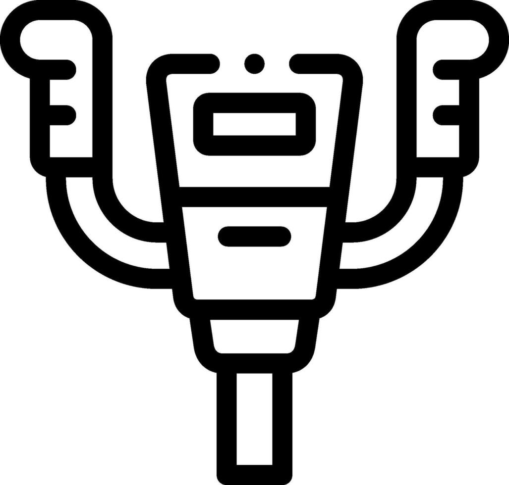 A black and white icon of a plug vector