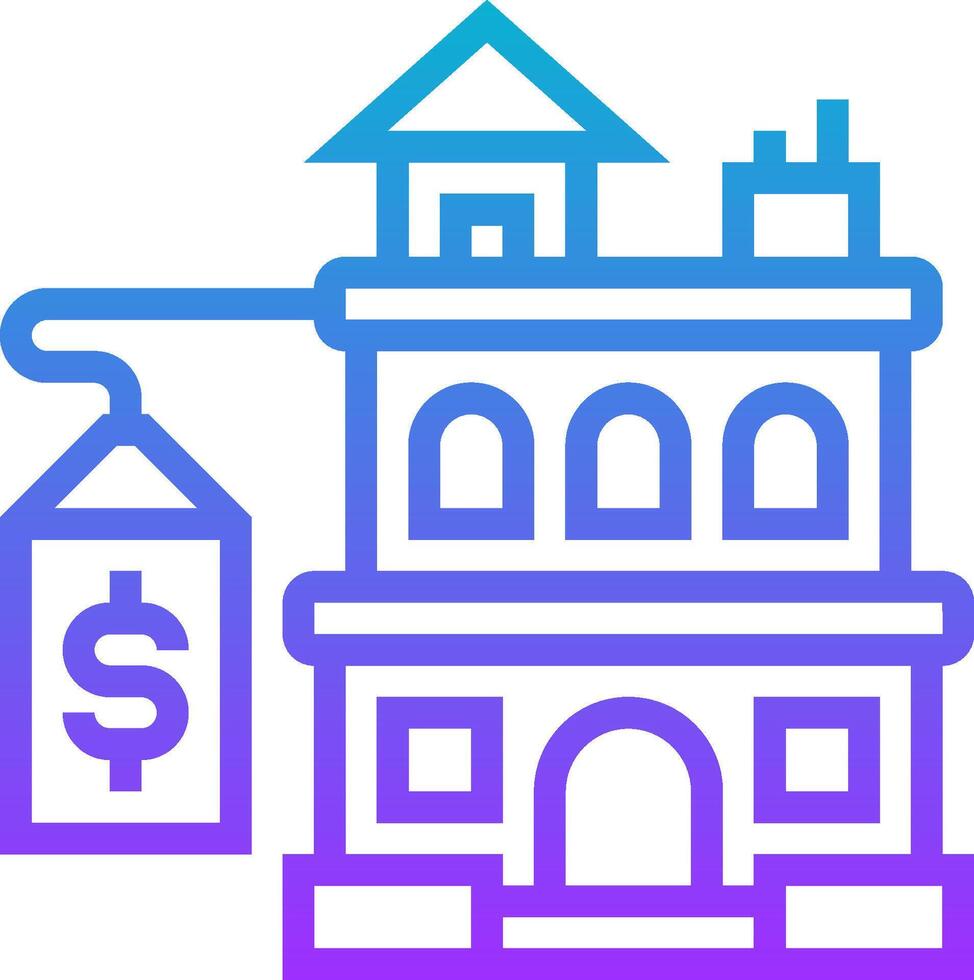 A house with a dollar sign on it vector