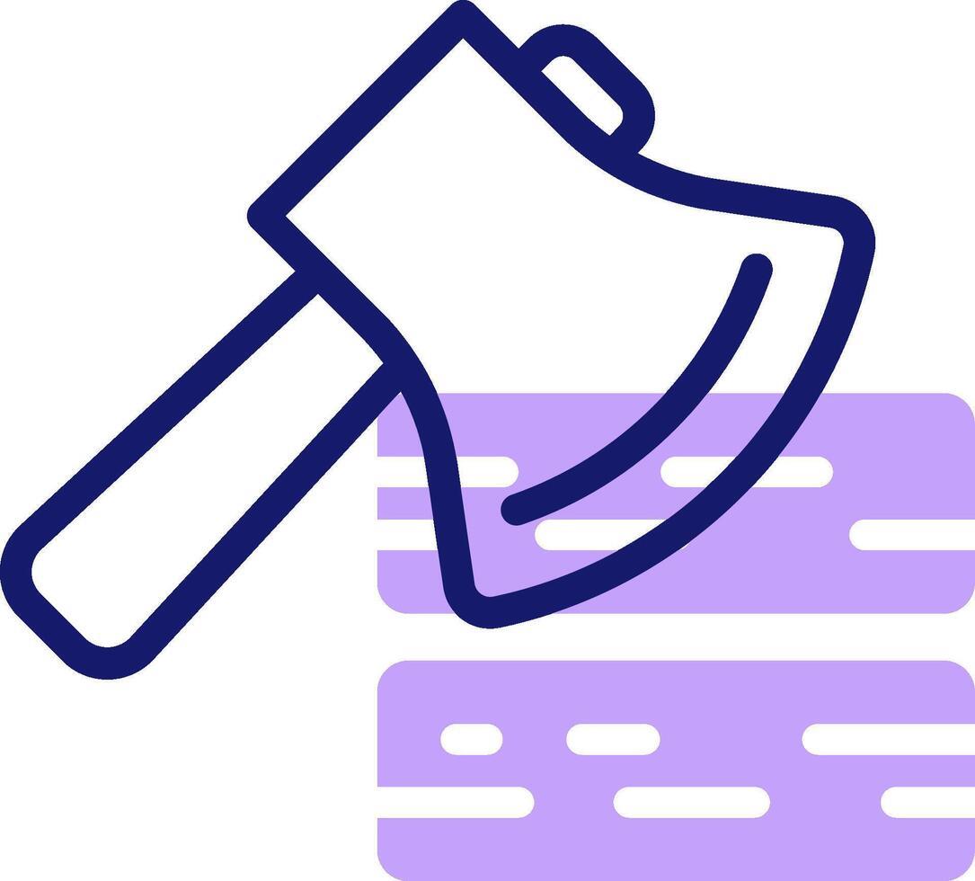 A hammer and a stack of wood vector