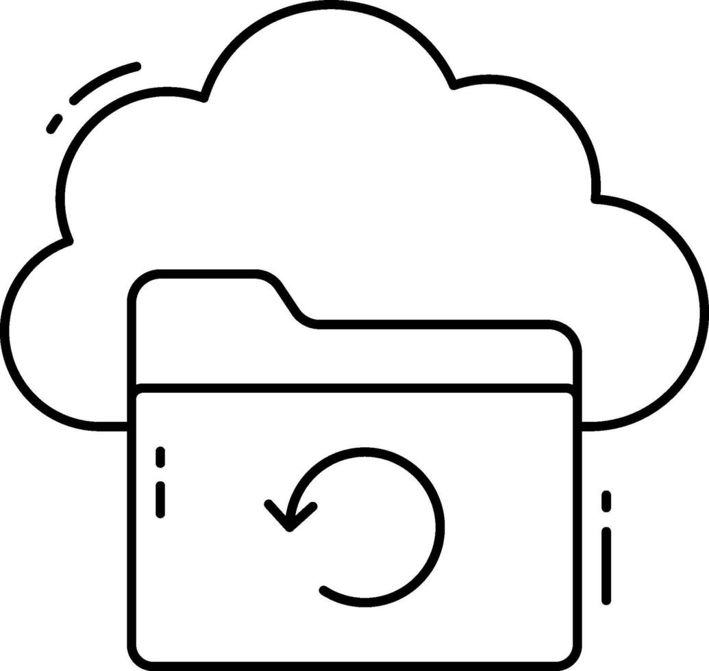 Cloud storage icon vector