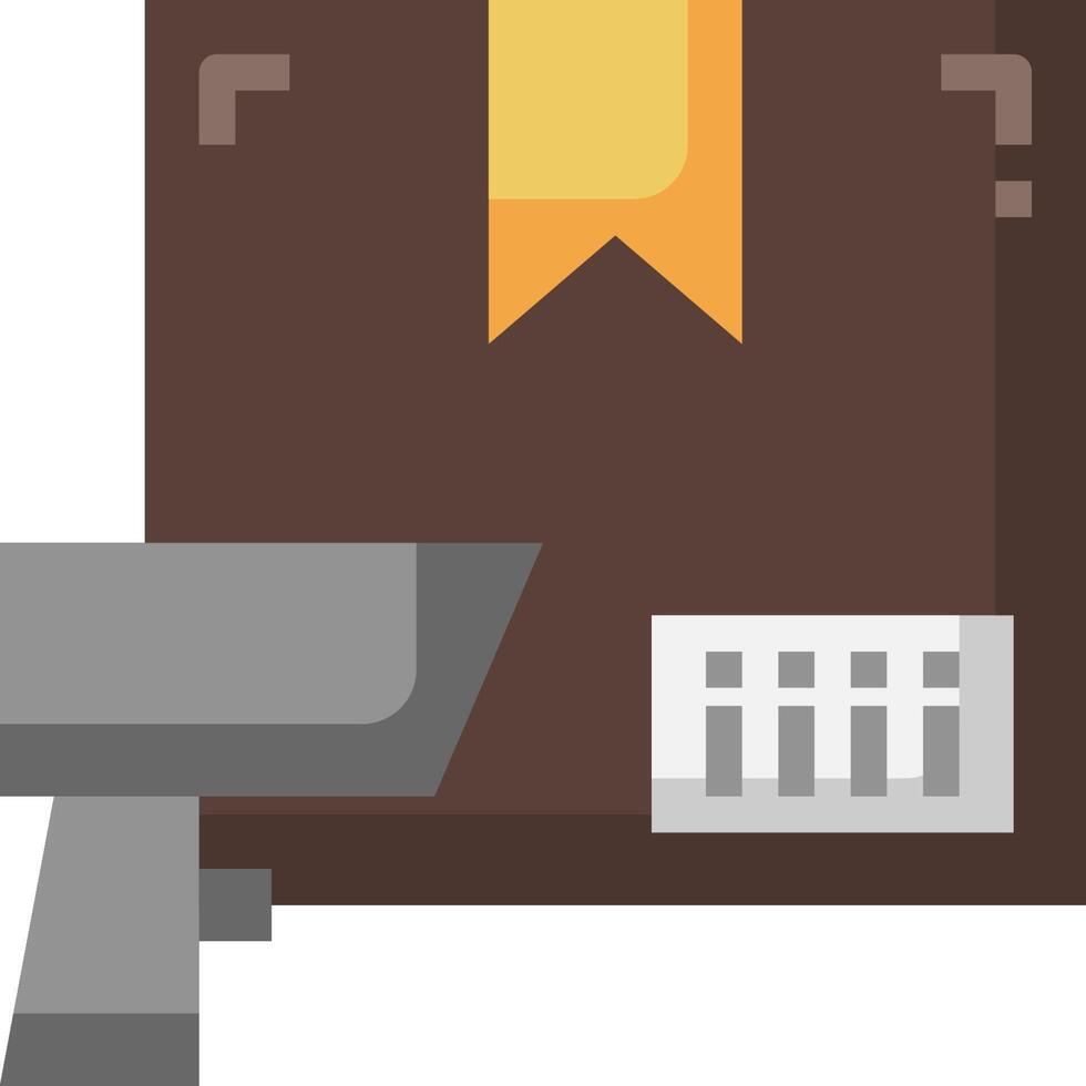 A camera and a box with a ribbon on it vector