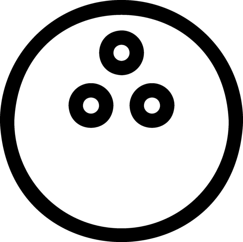 A bowling ball with three dots in the center vector