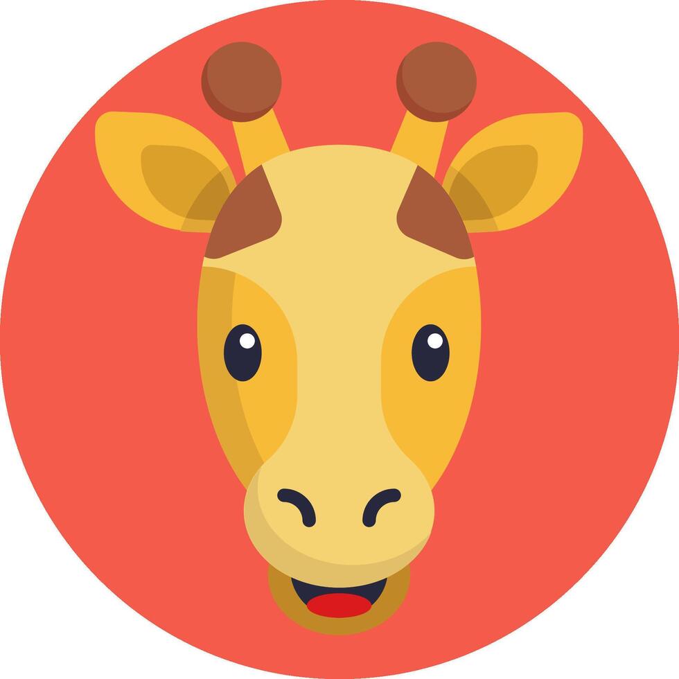 A giraffe head in a round circle vector