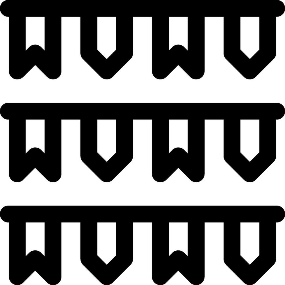 A set of four black and white flags with the word w vector