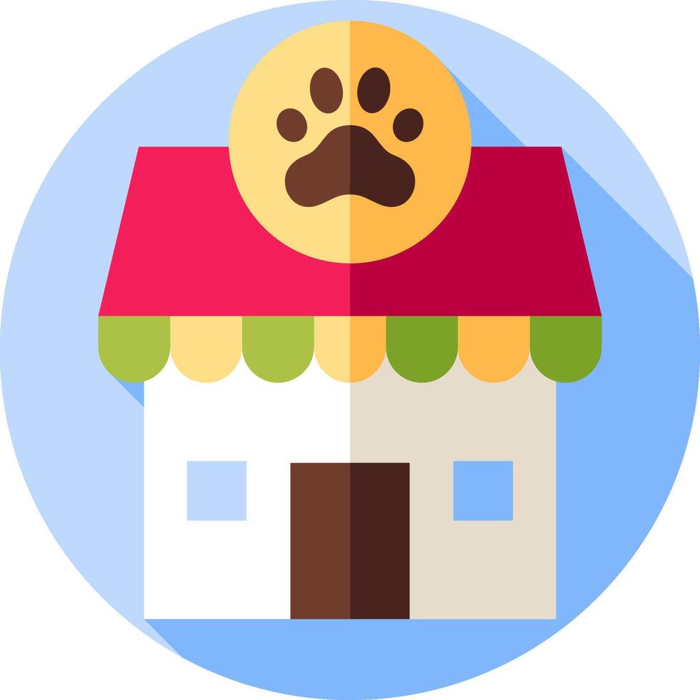 A dog's paw is on the front of a house vector