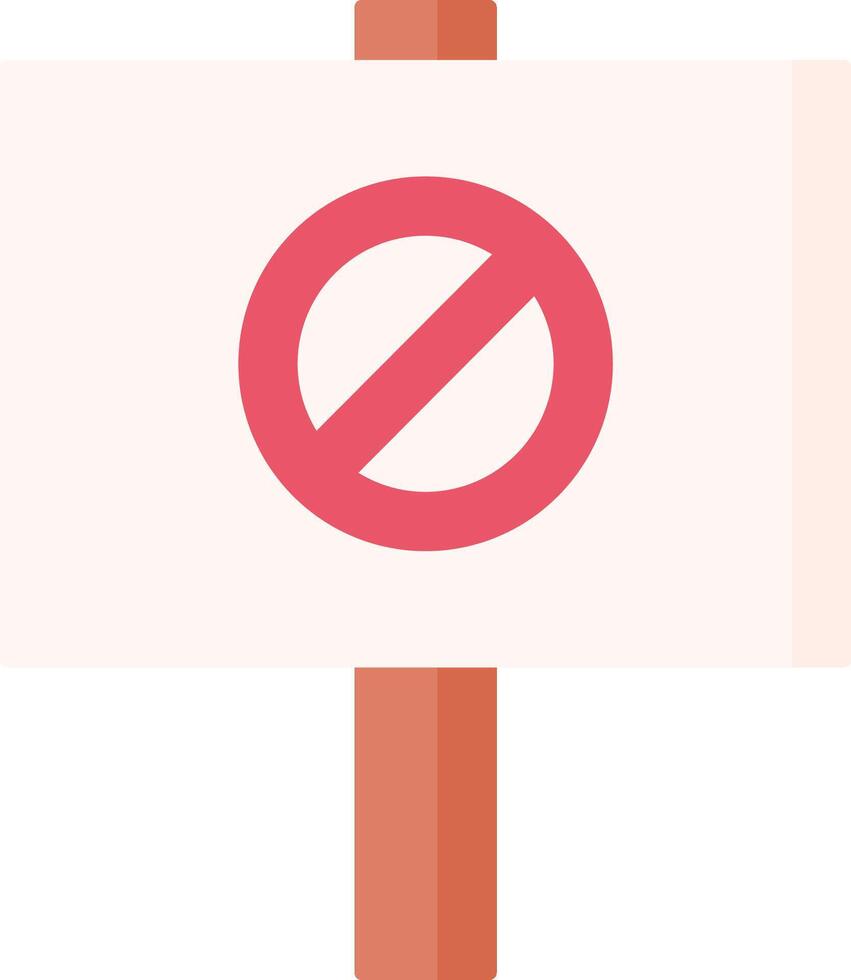 A no sign on a wooden post vector
