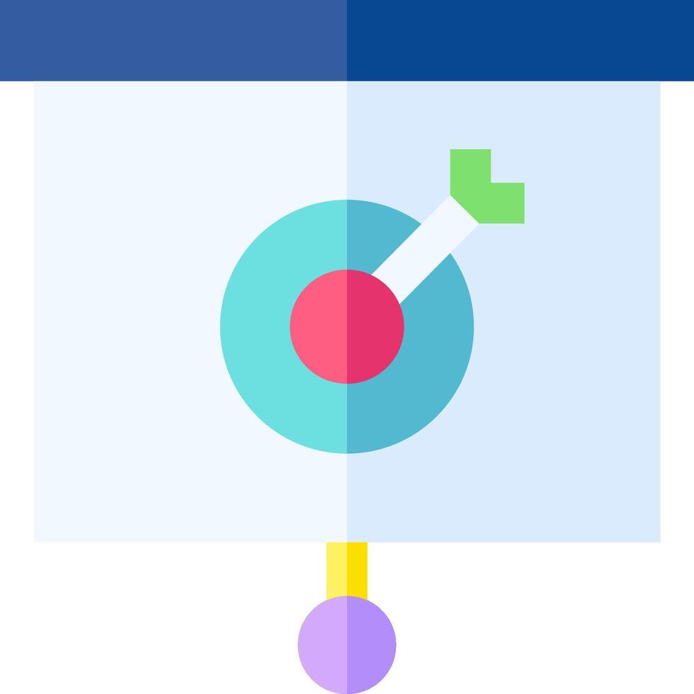 A blue and white square with a red arrow pointing to a target vector
