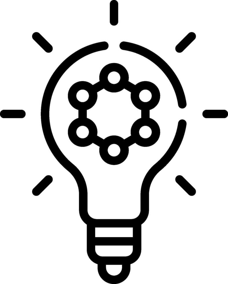 A light bulb with a circle in it vector