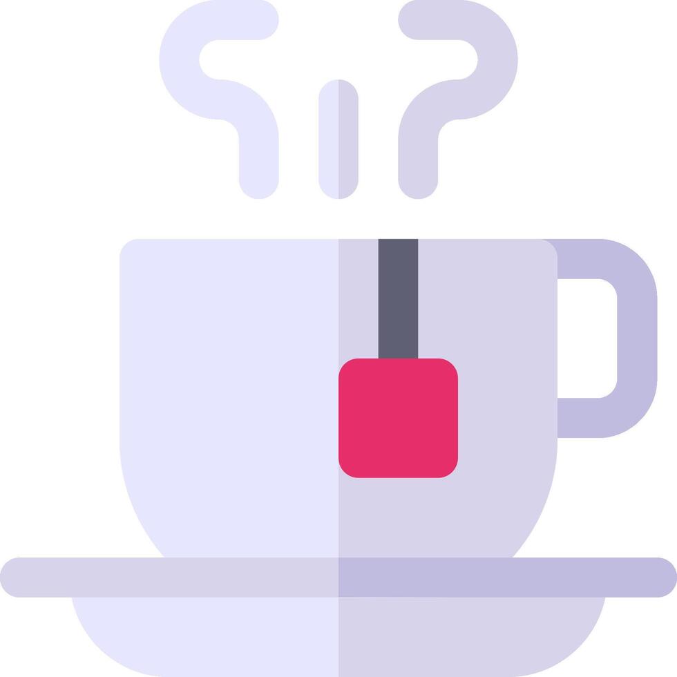 A cup of tea with a tea bag on top vector