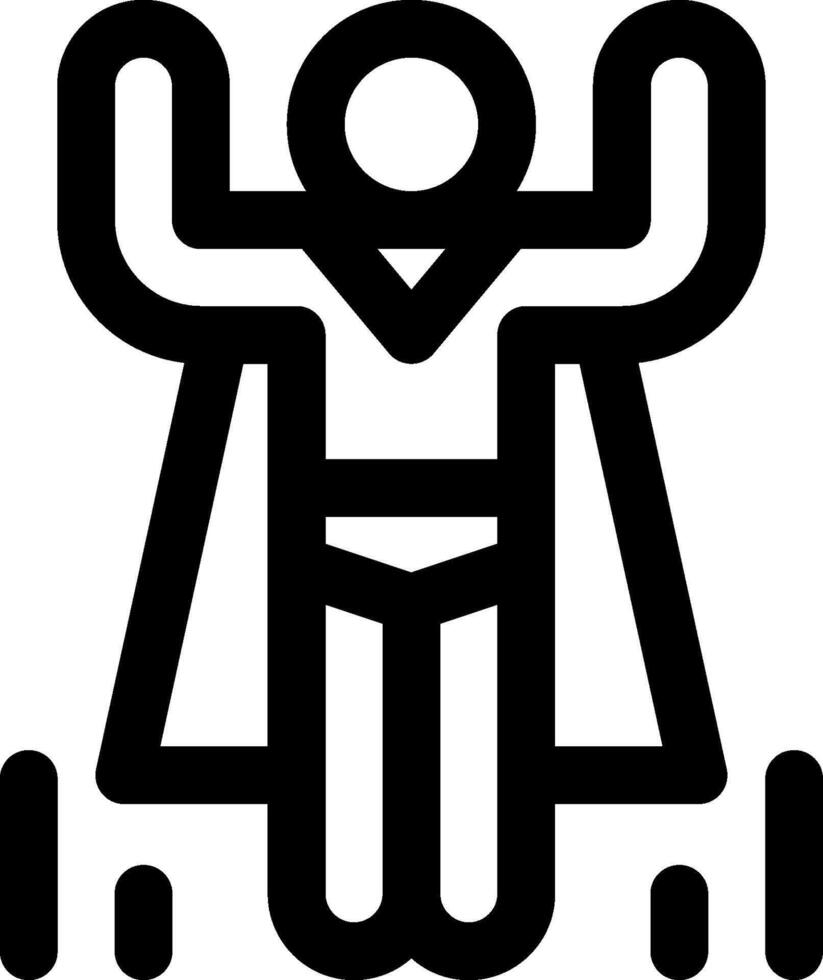 A black and white icon of a man in a wheelchair vector