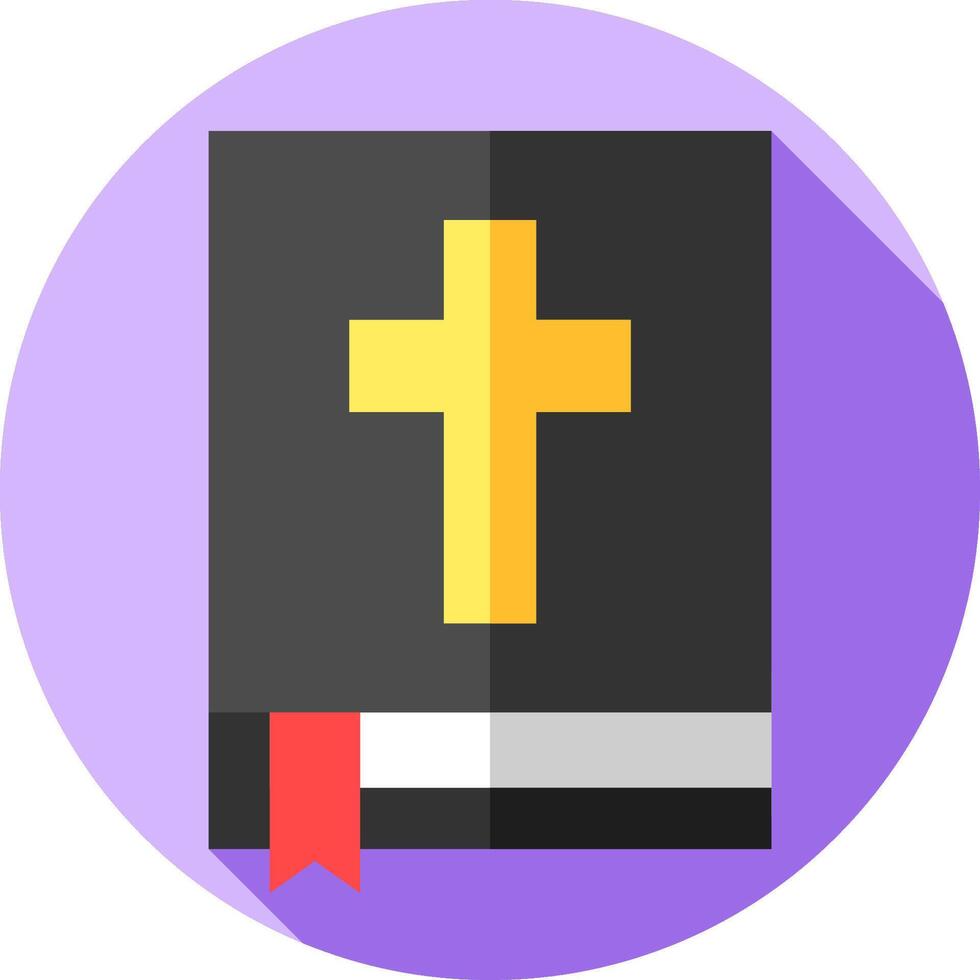 A bible with a cross on it vector