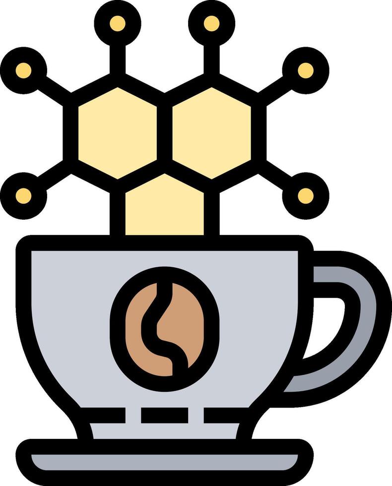 Coffee and coffee beans in a cup vector