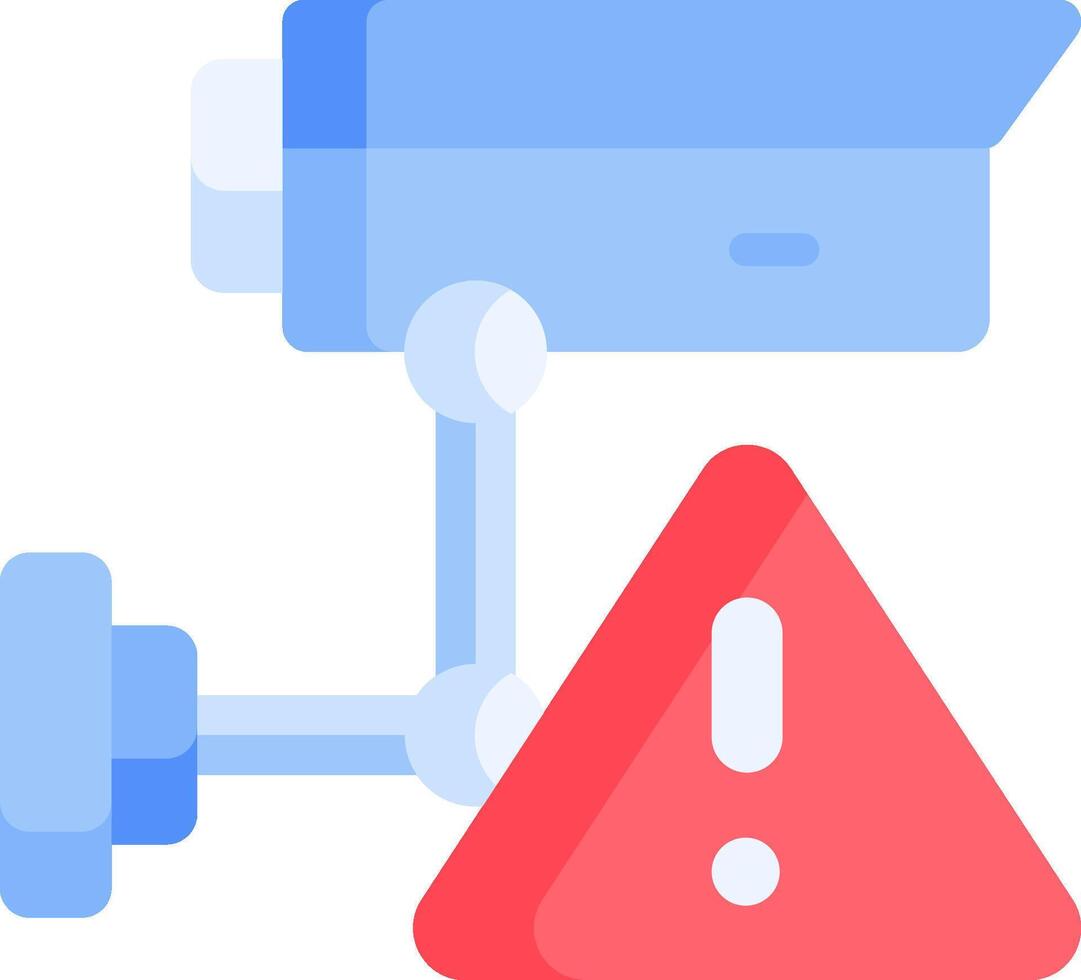 A security camera and a warning sign vector