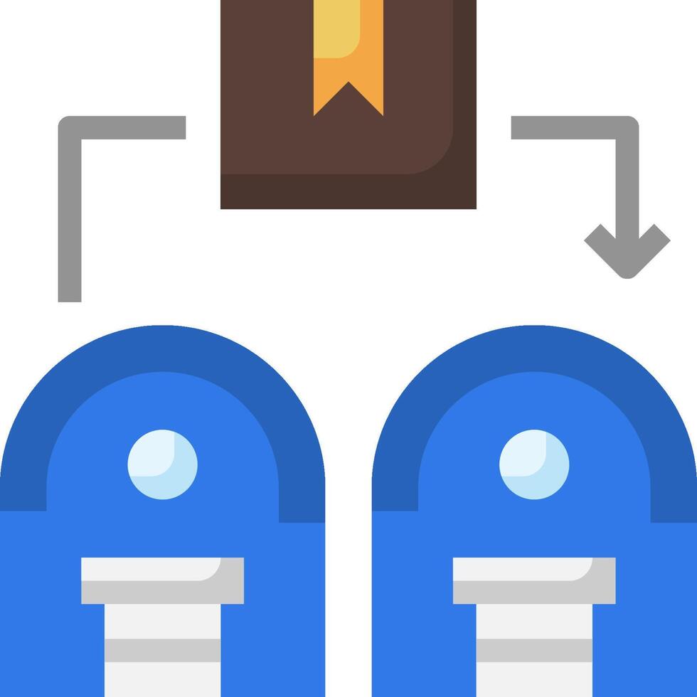 Two blue shoes with a book on top of them vector