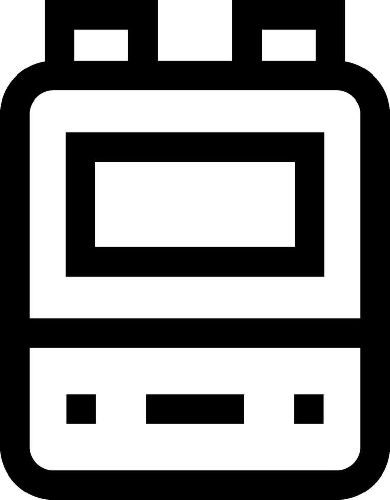 A black and white icon of a computer vector