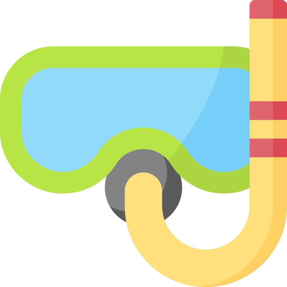 A diving mask and snorkel on a white background vector
