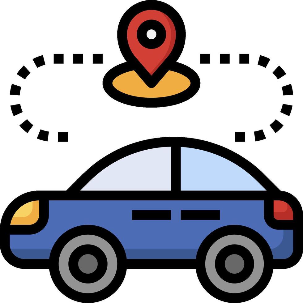 Car navigation app vector