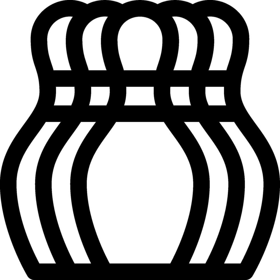 A black and white illustration of a vase vector